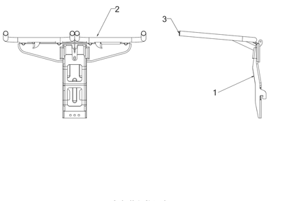 Bag Support Diagram and Parts List for 19A70052OEM (34Inch)(2017) Cub Cadet Lawn Tractor